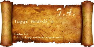 Tugyi András névjegykártya